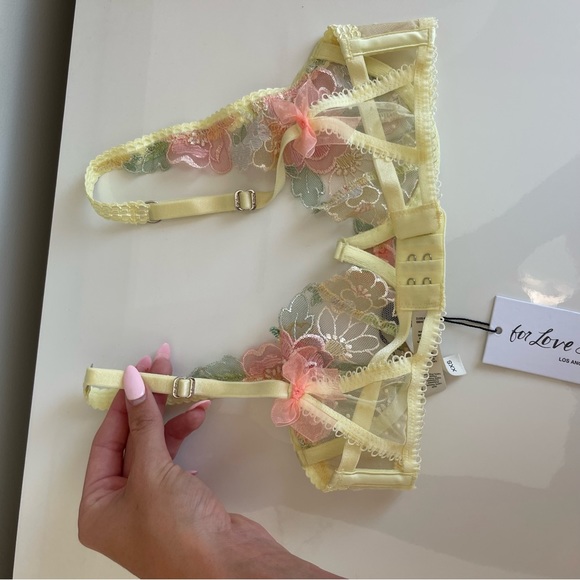 For Love & Lemons Colorful Lace Bra NWT - Picture 6 of 7